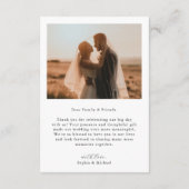 シンプルモダン写結婚真 サンキューカード (裏面)