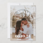 シンプルモダン写結婚真 サンキューカード (正面)