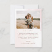 シンプルモダン写結婚真 サンキューカード (裏面)