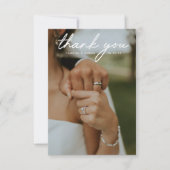 シンプルモダン写結婚真 サンキューカード (正面)