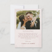 シンプルモダン写結婚真 サンキューカード (裏面)