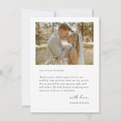 シンプルモダン写結婚真 サンキューカード (裏面)