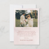 シンプルモダン写結婚真 サンキューカード (裏面)