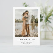 シンプルモダン写結婚真 サンキューカード (スタンド正面)