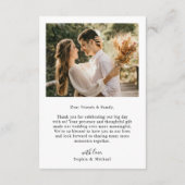 シンプルモダン写結婚真 サンキューカード (裏面)