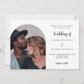 シンプルモダン写結婚真 招待状 (正面)