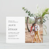 シンプルモダン写結婚真 招待状 (スタンド正面)