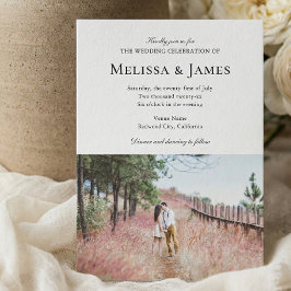 シンプルモダン写結婚真 招待状