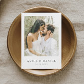 シンプルモダン写結婚真 招待状