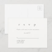 シンプルモダン出欠結婚はがき インビテーションポストカード (正面/裏面)