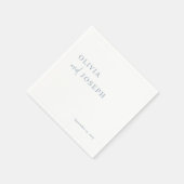 シンプルモダン制 |ほこりっぽいブルー結婚ズ スタンダードカクテルナプキン (角)