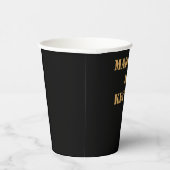 シンプルモダン制 |ダークブラック結婚ズ 紙コップ (右)