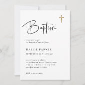 シンプルモダン制 | バプテスマ 招待状 (正面)