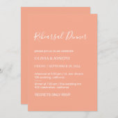 シンプルモダン制 |リハーサルディナー 招待状 (正面/裏面)