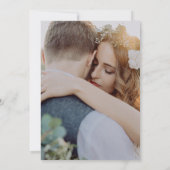 シンプルモダン制 |写真結婚2枚 招待状 (裏面)