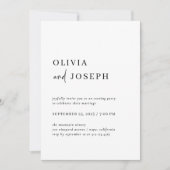 シンプルモダン制 |夕べパーティー 招待状 (正面)