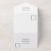 シンプルモダン制 |白結婚色 オールインワン招待状 (外側)