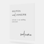 シンプルモダン制 |結婚へようこそ アクリルサイン (傾斜)
