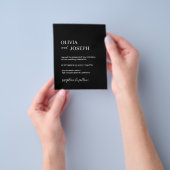 シンプルモダン制 |結婚式招待状 チラシ (手)