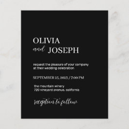 シンプルモダン制 |結婚式招待状 チラシ