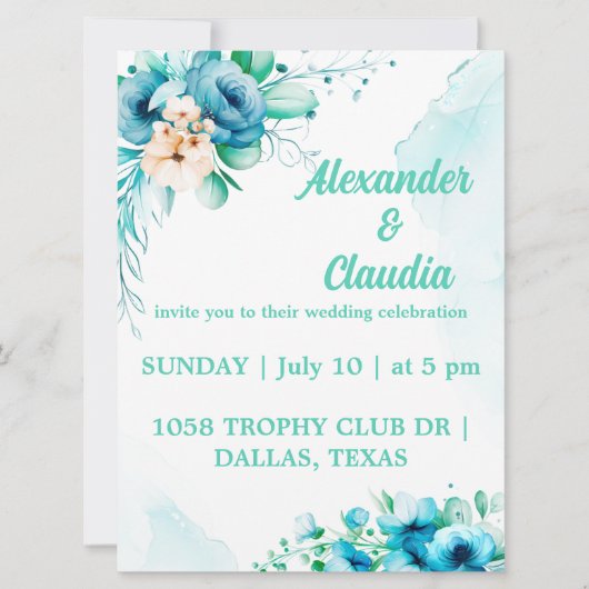 シンプルモダン制 |結婚式招待状 招待状 (正面)