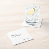 シンプルモダン制 | 結婚s スクエアペーパーコースター (インサイチュ)