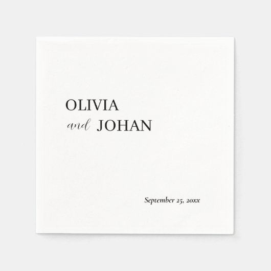 シンプルモダン制 | 結婚s スタンダードカクテルナプキン (正面)