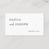 シンプルモダン制 | 結婚s プレイスカード (裏面)
