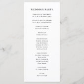 シンプルモダン制 | 結婚s プログラム (裏面)