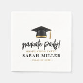 シンプルモダン卒業党 スタンダードカクテルナプキン (正面)