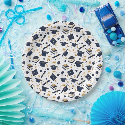シンプルモダン卒業党 ペーパープレート (パーティー)