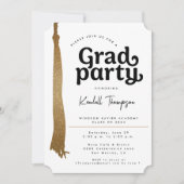 シンプルモダン卒業党 招待状 (正面)