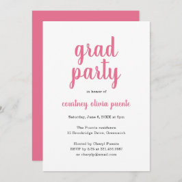 シンプルモダン卒業党 招待状