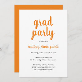 シンプルモダン卒業党 招待状