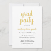 シンプルモダン卒業党 招待状 (正面)