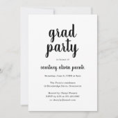 シンプルモダン卒業党 招待状 (正面)
