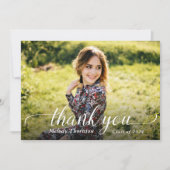 シンプルモダン卒業写真サンキューカード サンキューカード (正面)