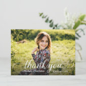 シンプルモダン卒業写真サンキューカード サンキューカード (スタンド正面)