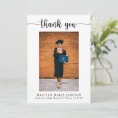 シンプルモダン卒業写真 サンキューカード (スタンド正面)