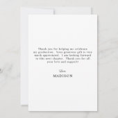 シンプルモダン卒業写真 サンキューカード (裏面)