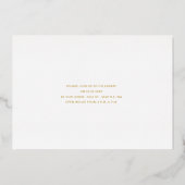 シンプルモダン卒業式金ゴールド写真卒業 箔招待状 (裏面)