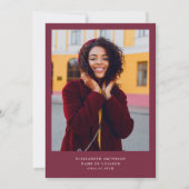 シンプルモダン卒業式 招待状 (裏面)