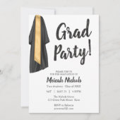 シンプルモダン卒業高校ColIege 招待状 (正面)