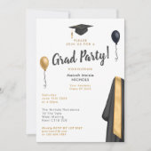 シンプルモダン卒業高校ColIege Uni 招待状 (正面)