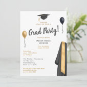 シンプルモダン卒業高校ColIege Uni 招待状 (スタンド正面)