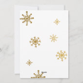 シンプルモダン可愛いスノーフレーク写真 シーズンカード (裏面)