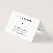 シンプルモダン可愛いハートエレガントフラッシュ 名刺 (裏面)