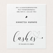 シンプルモダン可愛いハートエレガントフラッシュ 名刺 (外部フラット)