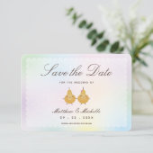 シンプルモダン可愛いパーフェクトお洒落洋結婚洋 セーブザデート (スタンド正面)