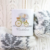 シンプルモダン可愛いヴィンテージマウス自転車の名前の日付 コーヒーマグカップ